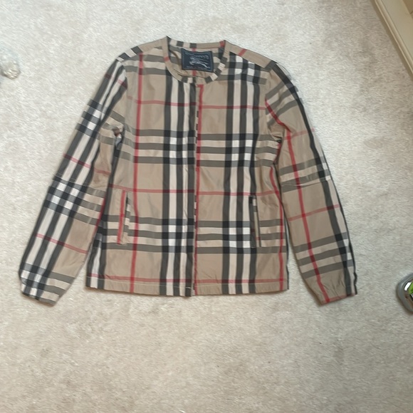 Burberry Jackets & Blazers - Burberry Tan Plaid Jacket